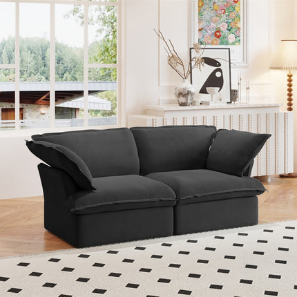 Solenza Lounge | 83" Cloud Modular Sofa | Washable Linen