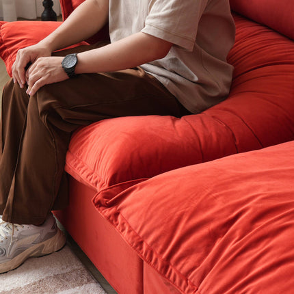 Solenza Lounge Bloom | 83" 2-Seat Modular Cloud Sofa | Washable Velvet