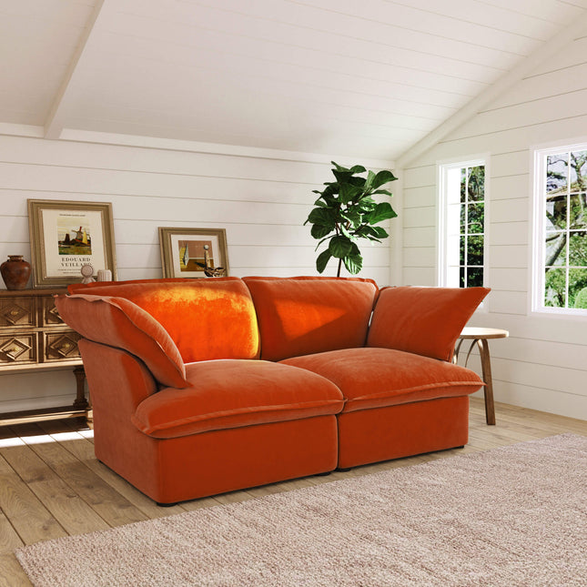 Solenza Vellura | 83" 2-Seat Cloud Sofa | Washable Velvet