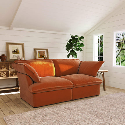 Solenza Vellura | 83" 2-Seat Cloud Sofa | Washable Velvet