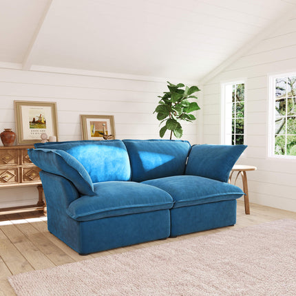 Solenza Vellura | 83" 2-Seat Cloud Sofa | Washable Velvet