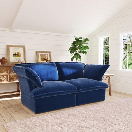Solenza Vellura | 83" 2-Seat Cloud Sofa | Washable Velvet