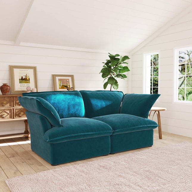 Solenza Vellura | 83" 2-Seat Cloud Sofa | Washable Velvet