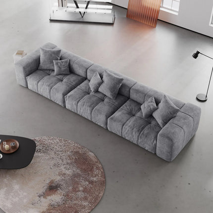 Solenza Elysian | 144" Modular 3-Seater Sectional | Washable Linen Sofa