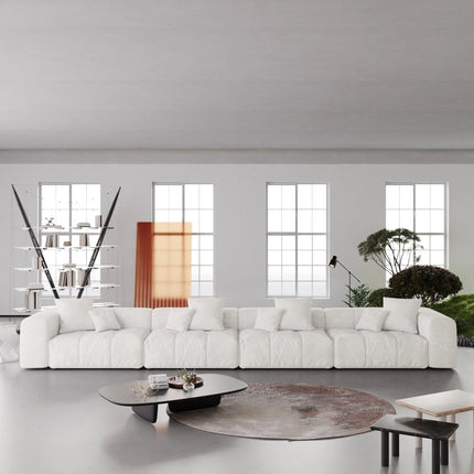Solenza Elysian | 184" XL Modular 4-Seater Sectional | Washable Linen Sofa