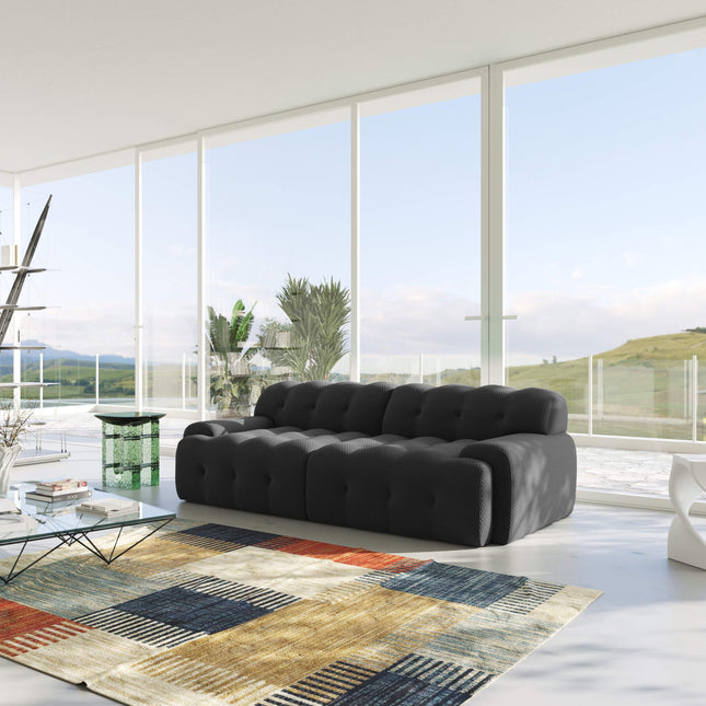 Solenza Bubble Horizon | 87" 2-3 Seater 3D-Knitted Sectional Sofa