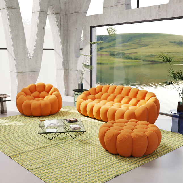 Solenza Bubble | 3-Seat + Chair + Ottoman | 3D-Knitted Fabric