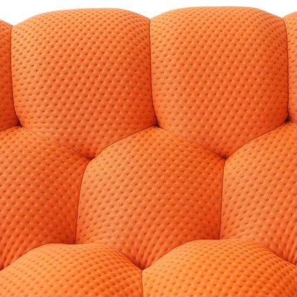 Solenza Bubble | 2-Seat Modular Loveseat + Ottoman | 3D-Knitted Fabric
