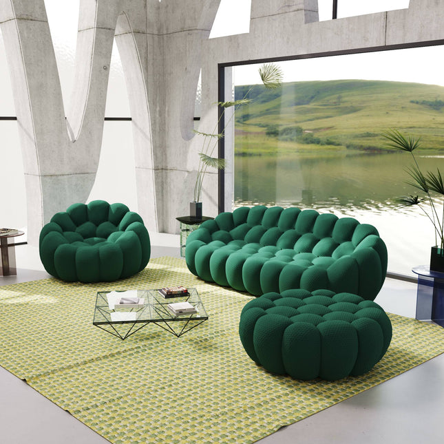 Solenza Bubble | 3-Seat + Chair + Ottoman | 3D-Knitted Fabric