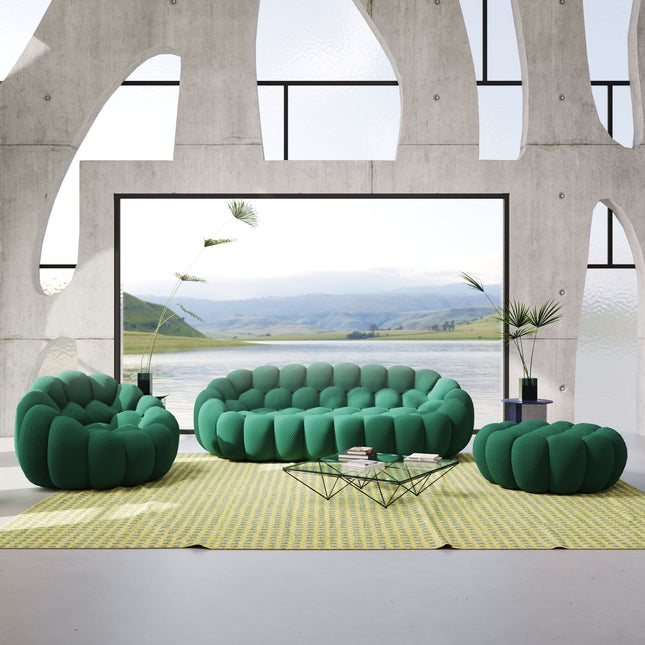 Solenza Bubble | 3-Seat + Chair + Ottoman | 3D-Knitted Fabric