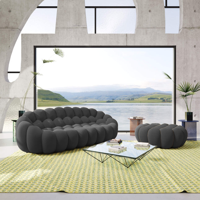 Solenza Bubble | 3-Seat Modular Sofa + Ottoman | 3D-Knitted Fabric