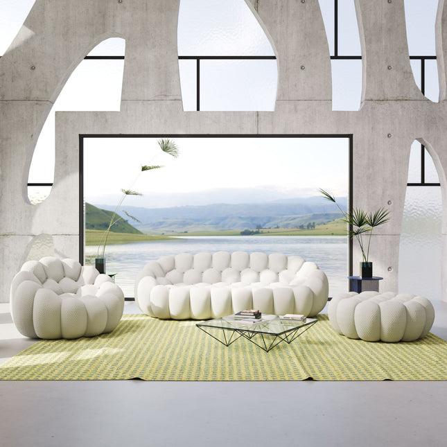 Solenza Bubble | 3-Seat + Chair + Ottoman | 3D-Knitted Fabric