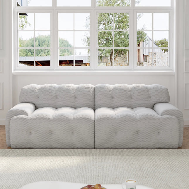 Solenza Bubble Horizon | 87" 2-3 Seater 3D-Knitted Sectional Sofa