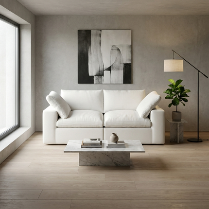 Solenza Nuvia | 80" Cloud Modular Sofa | Washable Linen