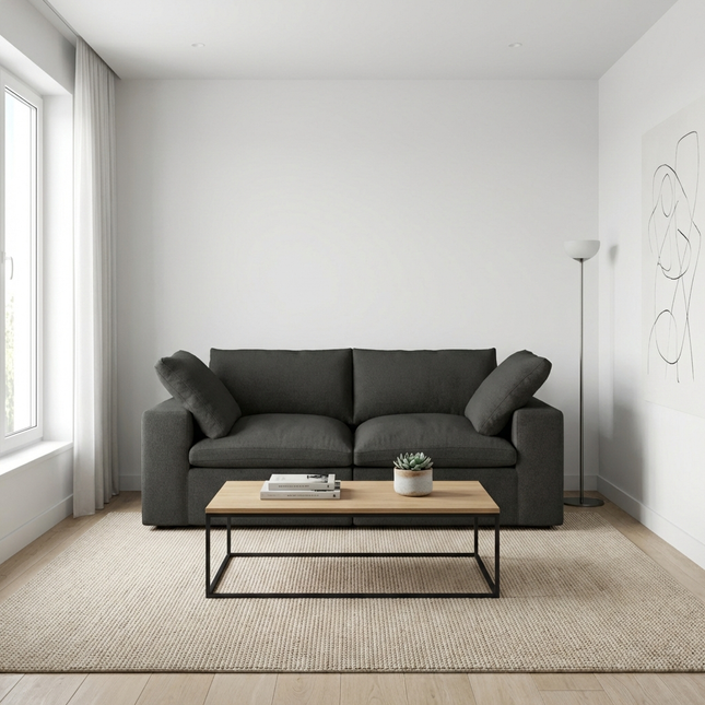 Solenza Nuvia | 80" Cloud Modular Sofa | Washable Linen