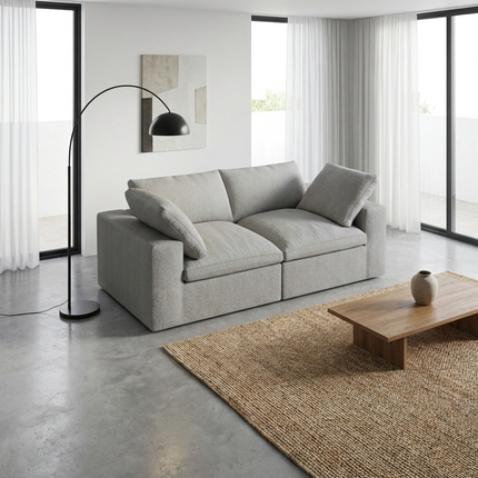 Solenza Nuvia | 80" Cloud Modular Sofa | Washable Linen