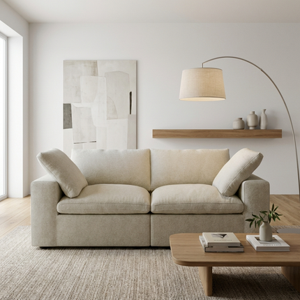 Solenza Nuvia | 80" Cloud Modular Sofa | Washable Linen