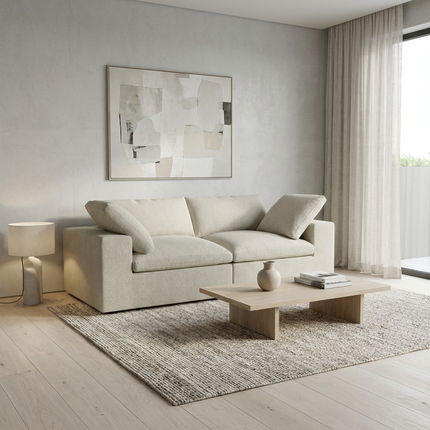 Solenza Nuvia | 80" Cloud Modular Sofa | Washable Linen