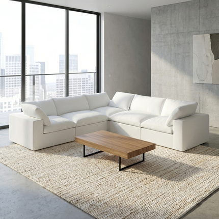 Solenza Nuvia | 120" V-Shaped Cloud Modular Sectional | Washable