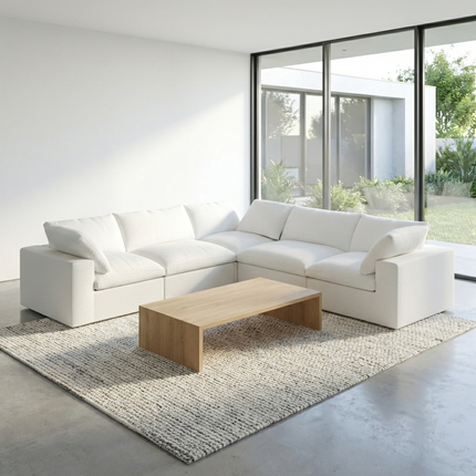 Solenza Nuvia | 120" V-Shaped Cloud Modular Sectional | Washable