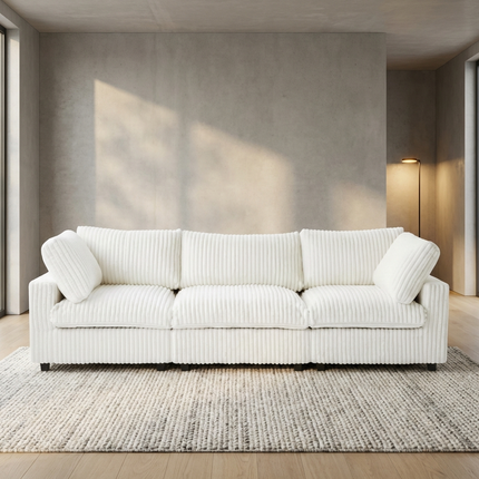Solenza Palatina | 118" Cloud Modular 3-Seater Sofa | Washable Plush Fabric