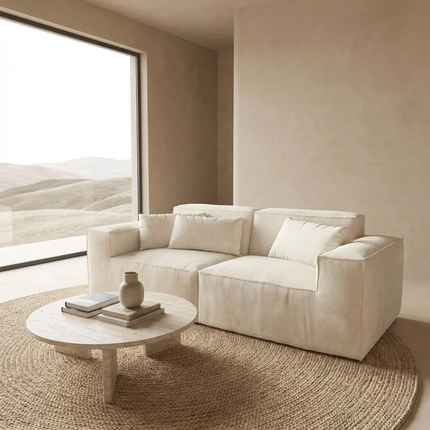 Solenza Mellow | 83" Cloud Modular 2-Seater Loveseat Sofa | Washable Velvet Sofa