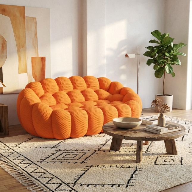 Solenza Bubble | 2-Seat Modular Loveseat | 3D-Knitted Fabric