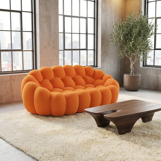 Solenza Bubble | 2-Seat Modular Loveseat | 3D-Knitted Fabric