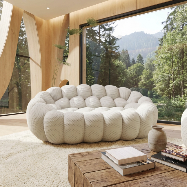 Solenza Bubble | 2-Seat Modular Loveseat | 3D-Knitted Fabric