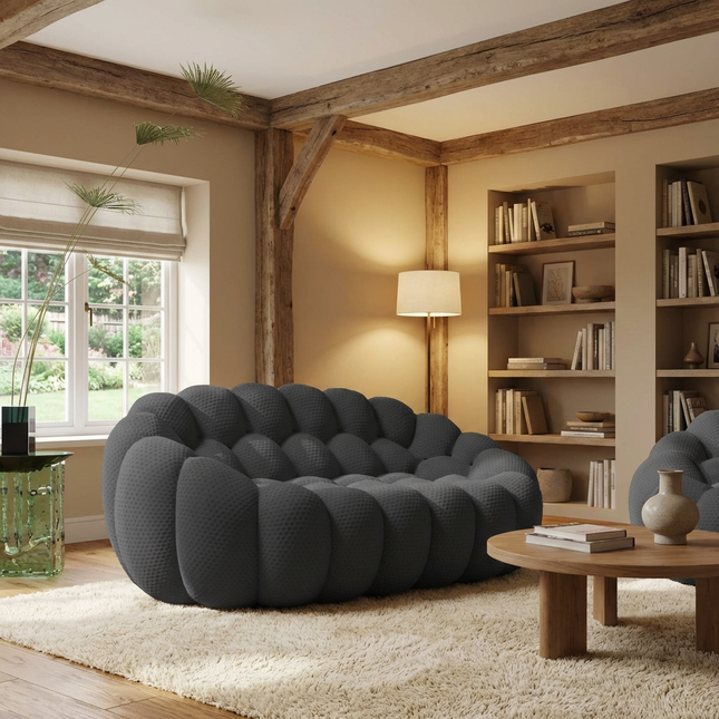 Solenza Bubble | 2-Seat Modular Loveseat | 3D-Knitted Fabric