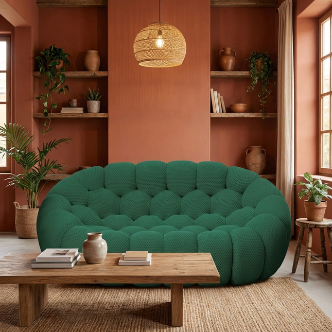 Solenza Bubble | 2-Seat Modular Loveseat | 3D-Knitted Fabric