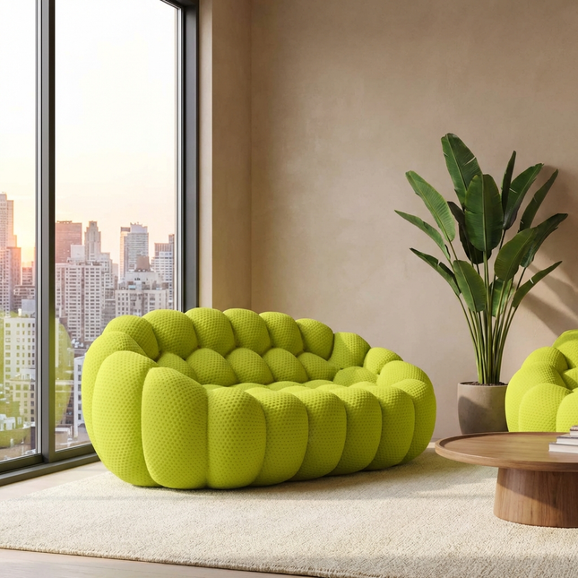 Solenza Bubble | 2-Seat Modular Loveseat | 3D-Knitted Fabric