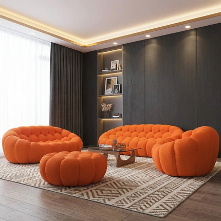 Solenza Bubble | 3-Seater + Loveseat + Chair + Ottoman | 3D-Knitted