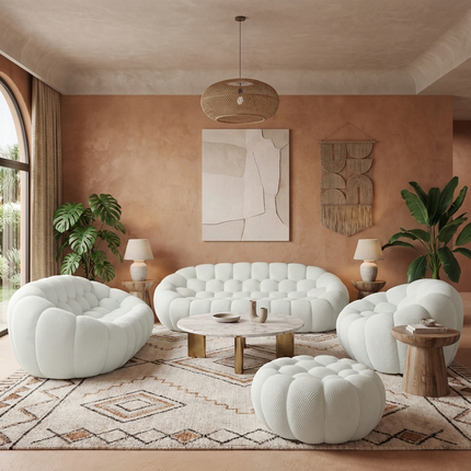 Solenza Bubble | 3-Seater + Loveseat + Chair + Ottoman | 3D-Knitted