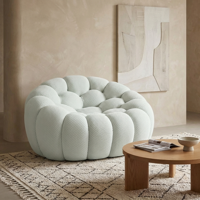 Solenza Bubble | 3-Seater + Loveseat + Chair + Ottoman | 3D-Knitted
