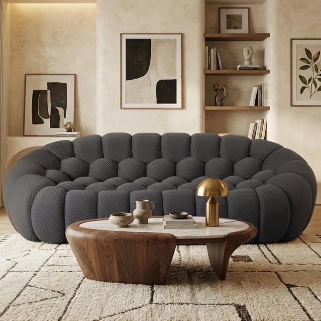 Solenza Bubble | 3-Seater + Loveseat + Chair + Ottoman | 3D-Knitted