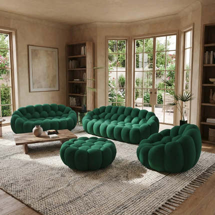 Solenza Bubble | 3-Seater + Loveseat + Chair + Ottoman | 3D-Knitted