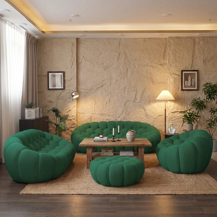 Solenza Bubble | 3-Seater + Loveseat + Chair + Ottoman | 3D-Knitted