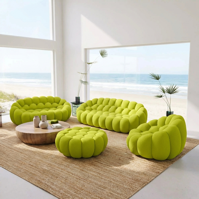 Solenza Bubble | 3-Seater + Loveseat + Chair + Ottoman | 3D-Knitted