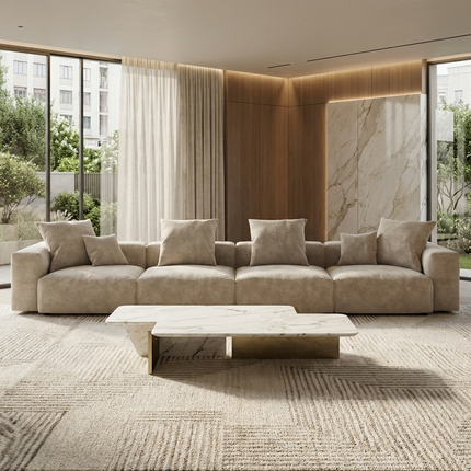 Solenza Haven | 181" XL Modular Corduroy 4-Seater Sofa | Washable & Pet-Friendly