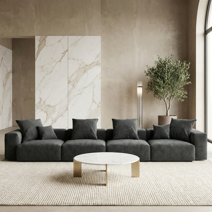 Solenza Haven | 181" XL Modular Corduroy 4-Seater Sofa | Washable & Pet-Friendly