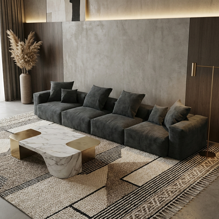 Solenza Haven | 181" XL Modular Corduroy 4-Seater Sofa | Washable & Pet-Friendly