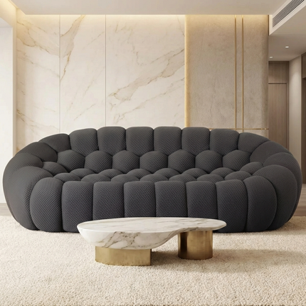 Solenza Bubble | 3-Seat Modular Sofa + Ottoman | 3D-Knitted Fabric
