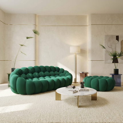 Solenza Bubble | 3-Seat Modular Sofa + Ottoman | 3D-Knitted Fabric