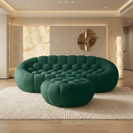 Solenza Bubble | 3-Seat Modular Sofa + Ottoman | 3D-Knitted Fabric