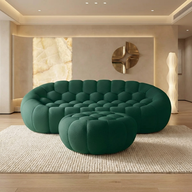 Solenza Bubble | 3-Seat Modular Sofa + Ottoman | 3D-Knitted Fabric