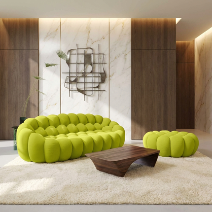 Solenza Bubble | 3-Seat Modular Sofa + Ottoman | 3D-Knitted Fabric