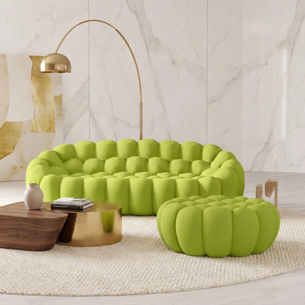 Solenza Bubble | 3-Seat Modular Sofa + Ottoman | 3D-Knitted Fabric