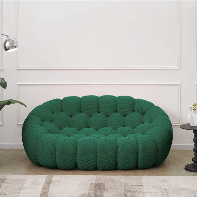 Solenza Bubble | 2-Seat Modular Loveseat + Modular Sofa Chair + Ottoman  | 3D-Knitted Fabric