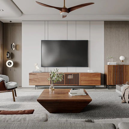 Solenza Arte Luce | Mid-Century Modern TV Stand | 63"–78"